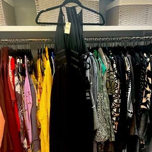 Sexy Cutout Sleeveless Express Black Maxi Dress in Medium